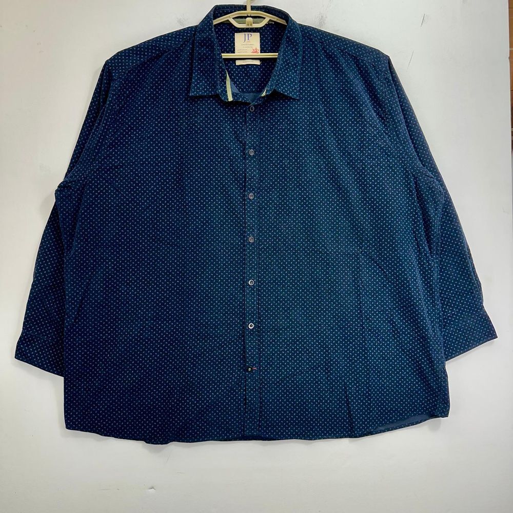 JP 1880‎ - Johann Popken Modern Fit Western Shirt Navy Printed Sheets BIG/TALL